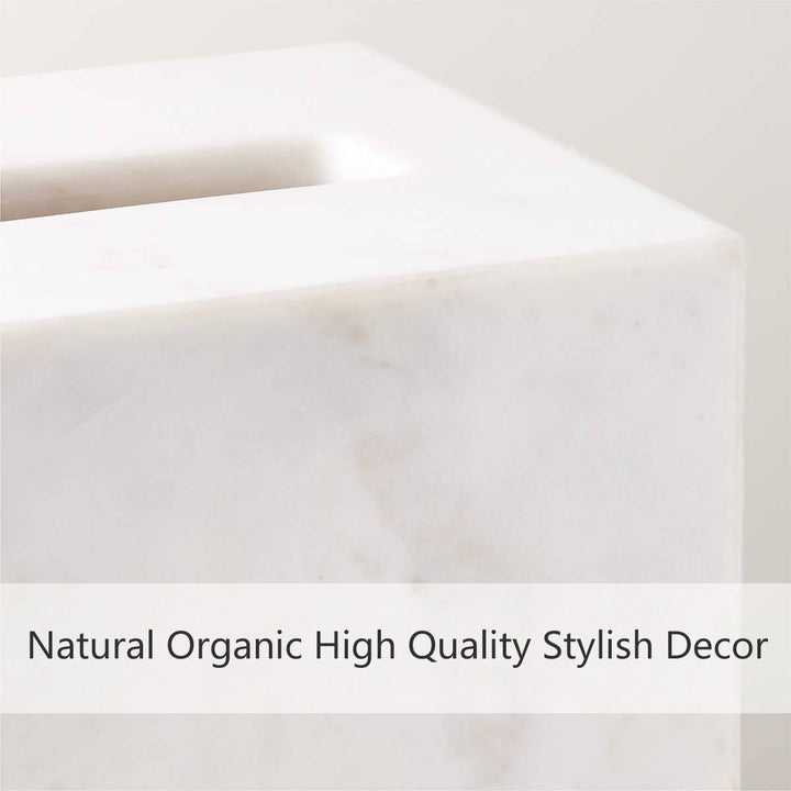 NeatEssence Marble Bath Accessories with Unique Design and Honed Smooth Finish for Elegant Bathroom Decor