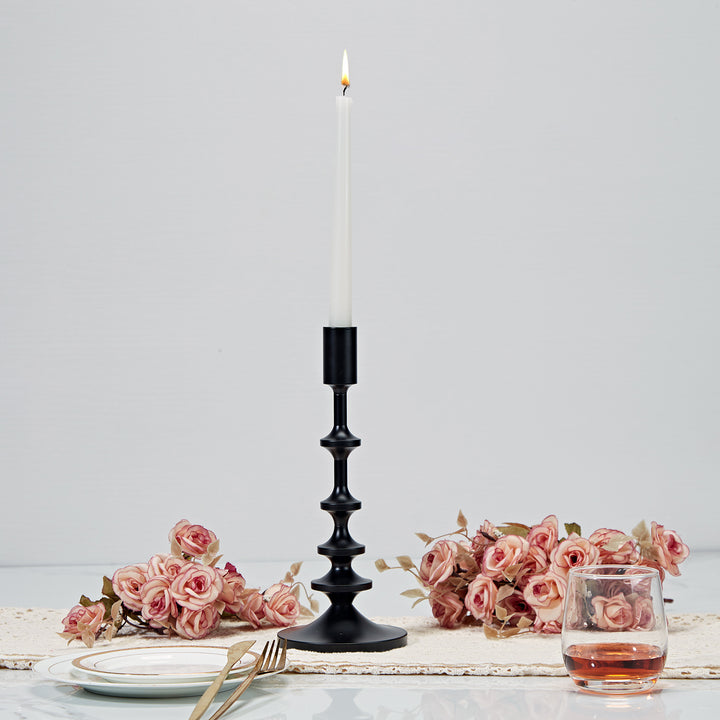 Modern Aluminum Taper Candle Holder with Powdercoated Finish - Elegant Candle Stand for Home Decor, Perfect for Living Room and Dining Room