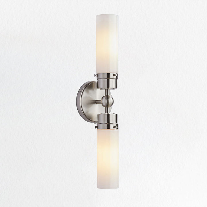 Spherical Steel Sconce - Modern Silhouette with Steel Construction and Spherical Detail - Stylish Bathroom Wall Lights and Contemporary Bathroom Sconces Modern