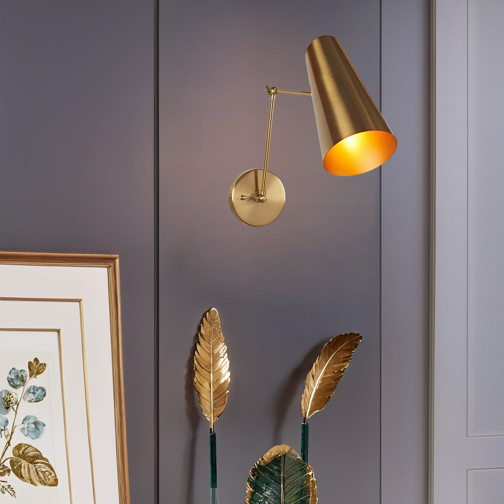 Elegant Articulating Mid-Century Modern Metal Sconce - Stylish and Functional Wall Lights for Living Room