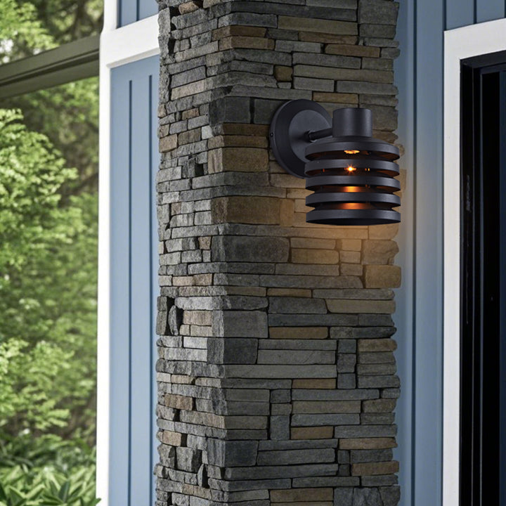 Illuminate Brass Louver Sconce - Adjustable Dimmable Wall Light Fixture-Perfect for the Living Room and Outdoors