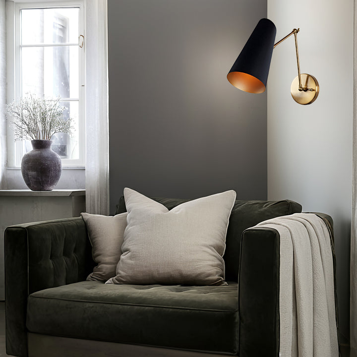 Elegant Articulating Mid-Century Modern Metal Sconce - Stylish and Functional Wall Lights for Living Room