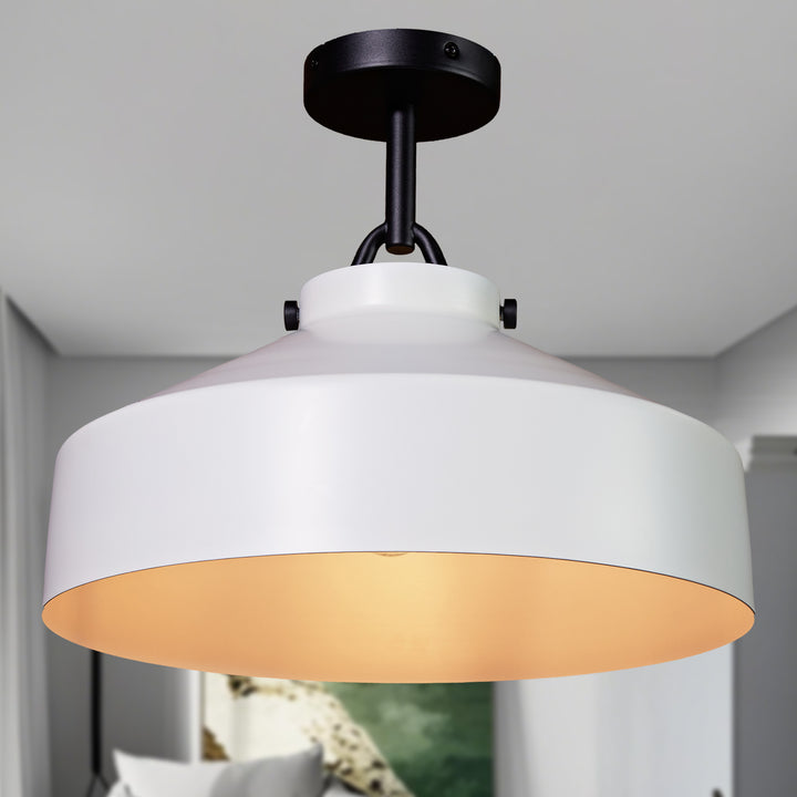 Flexillum Living Room Flush Mount 16" - Sleek Design with Angular Details, Versatile Placement, and Dimmer Switch Compatible - Perfect for Living Room, Ceiling Lamps for Living Room, and Lounge Lights Ceiling