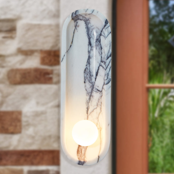 Roxane White Marble Wall Sconce - Elegant Roxane sconce Design with Stunning Finishes - Perfect for Bathroom Sconce and Kitchen Sconce