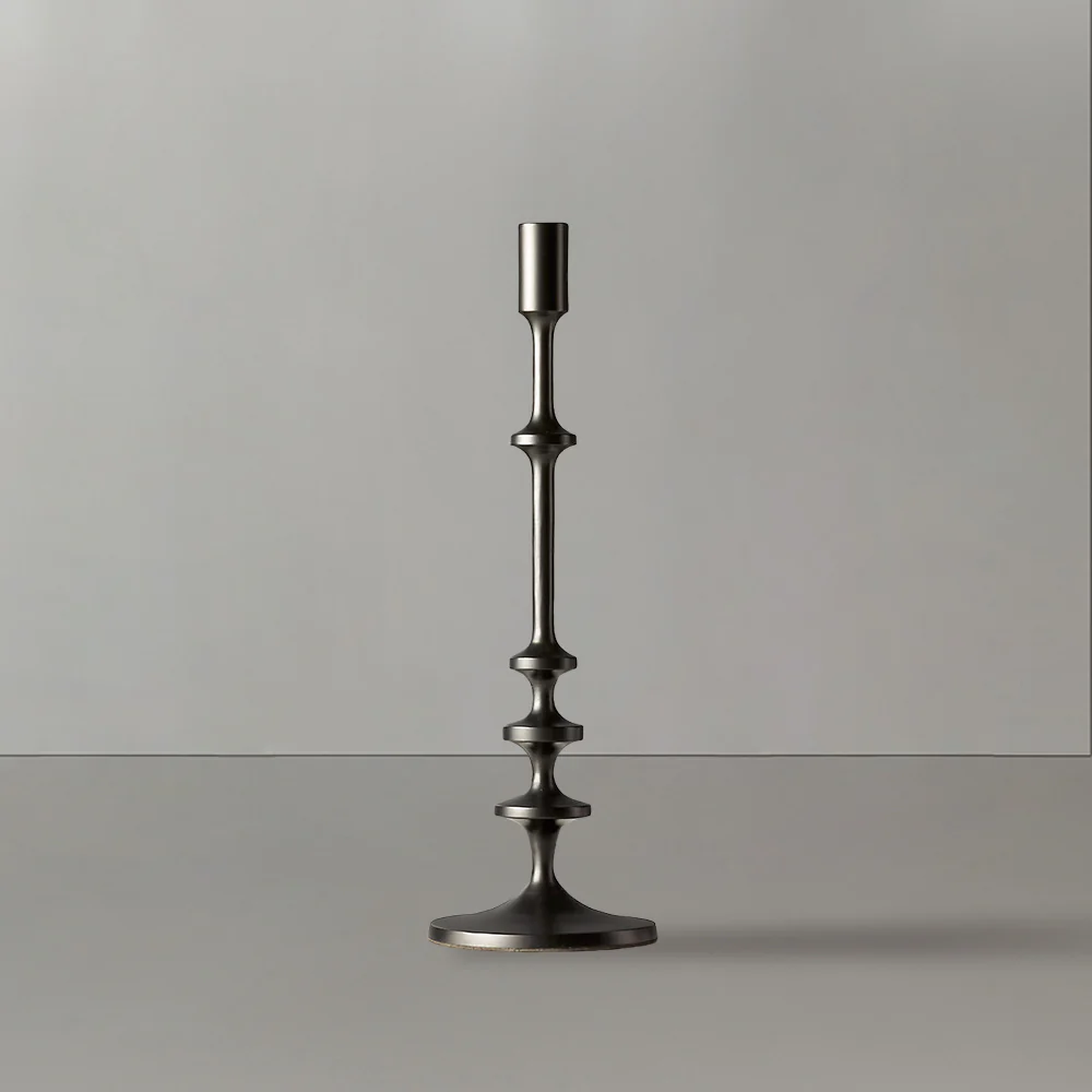 Modern Aluminum Taper Candle Holder with Powdercoated Finish - Elegant Candle Stand for Home Decor, Perfect for Living Room and Dining Room