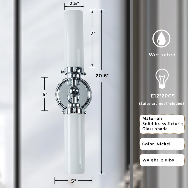 Spherical Steel Sconce - Modern Silhouette with Steel Construction and Spherical Detail - Stylish Bathroom Wall Lights and Contemporary Bathroom Sconces Modern