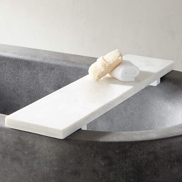 NeatEssence Marble Bath Accessories with Unique Design and Honed Smooth Finish for Elegant Bathroom Decor