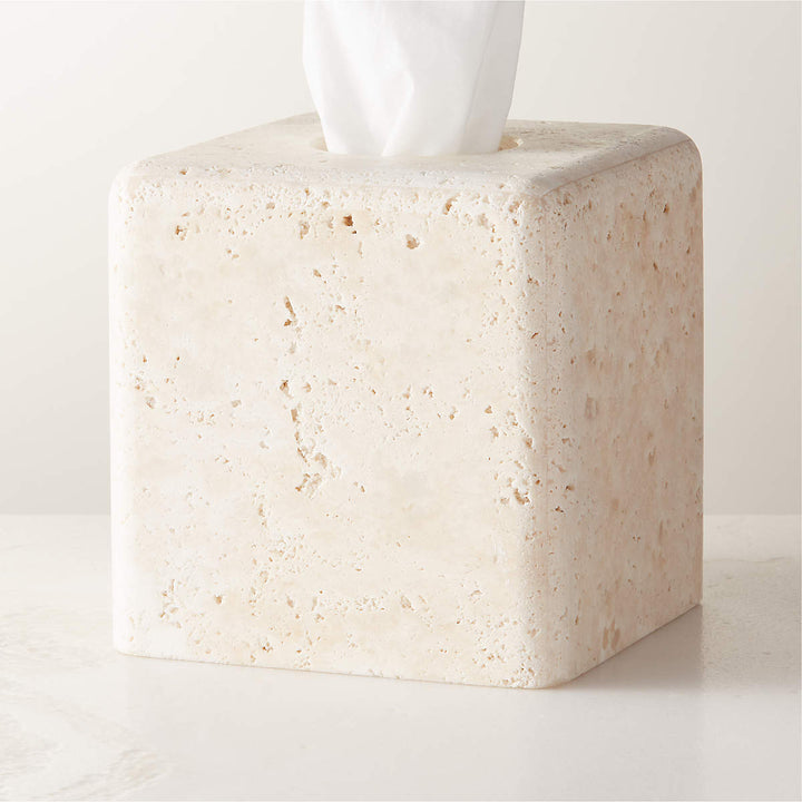 Nature's Touch Travertine Bath Accessories with Organic Edge and Unique Variations for Rustic Bathroom Decor