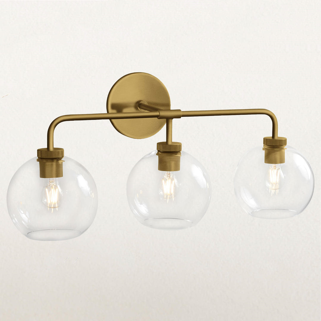 Blown Glass Steel Frame Triple Sconce Collection - Stylish Glass Sconce Options, Bathroom Sconces