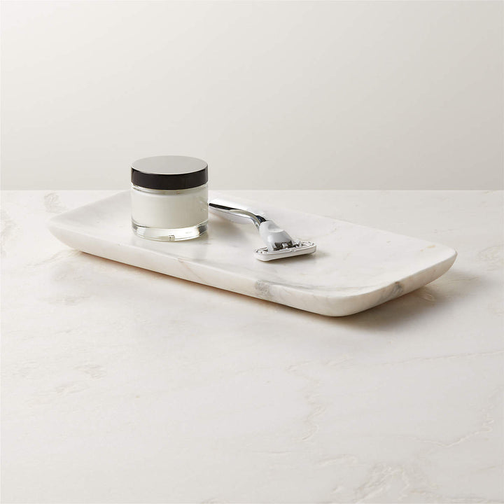 NeatEssence Marble Bath Accessories with Unique Design and Honed Smooth Finish for Elegant Bathroom Decor