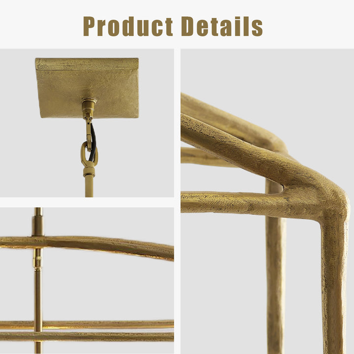 ForgeCurve Dining Chandelier - Modern Hand-Forged Chandelier with Organic Curves Suitable for Dining Room And Living Room