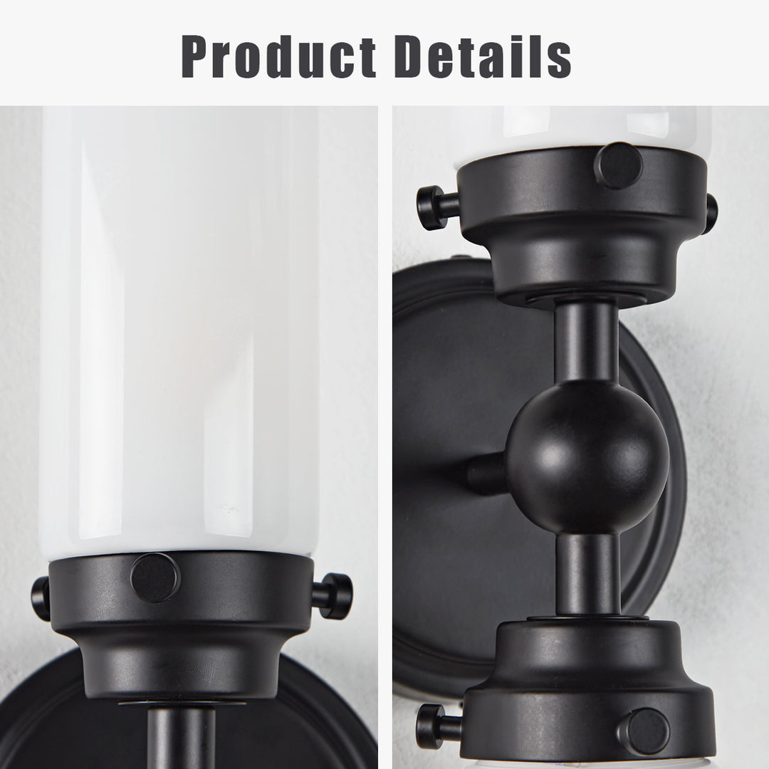 Spherical Steel Sconce - Modern Silhouette with Steel Construction and Spherical Detail - Stylish Bathroom Wall Lights and Contemporary Bathroom Sconces Modern