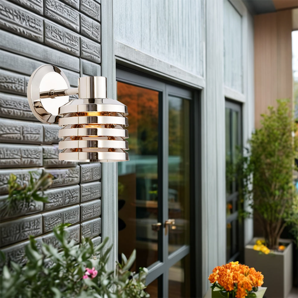 Illuminate Brass Louver Sconce - Adjustable Dimmable Wall Light Fixture-Perfect for the Living Room and Outdoors