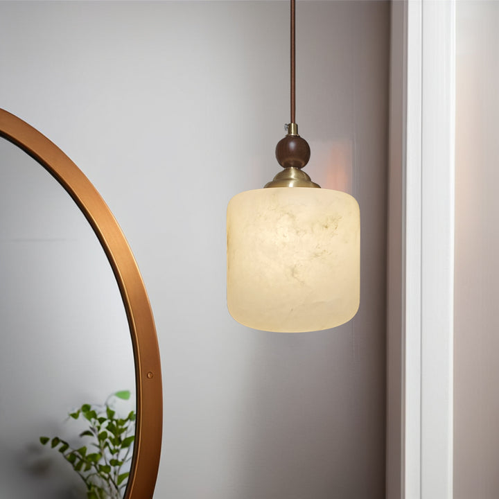 Alabaster Creative Square Pendant Light - Elegant Alabaster Lighting Fixture for Modern Home Decor