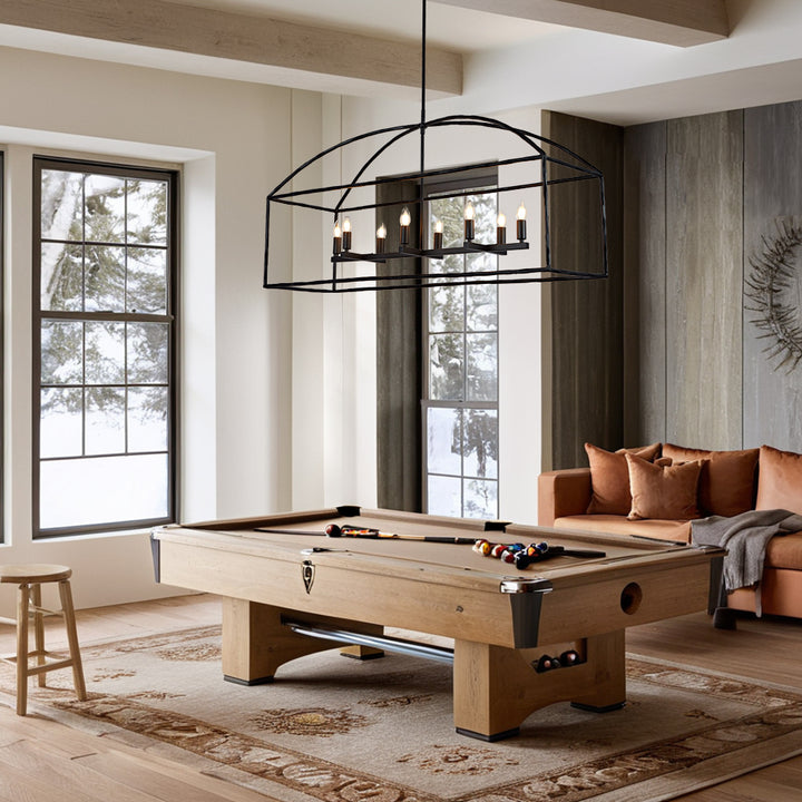 ForgeCurve Dining Chandelier - Modern Hand-Forged Chandelier with Organic Curves Suitable for Dining Room And Living Room