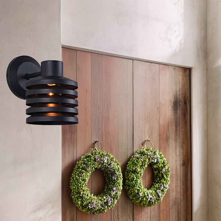 Illuminate Brass Louver Sconce - Adjustable Dimmable Wall Light Fixture-Perfect for the Living Room and Outdoors