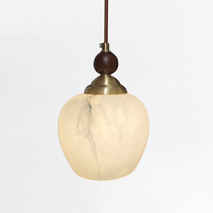 Alabaster Spherical Pendant Light - Elegant Alabaster Fixture for Modern Bedroom Decor and Stylish Hanging Lights for Bedroom