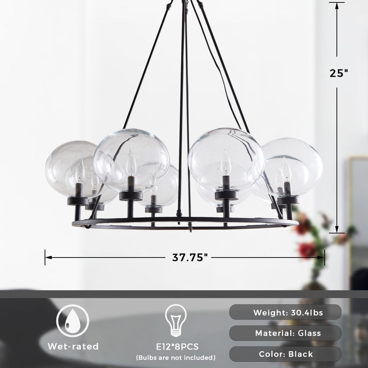 Elegant Illuminate Decorative Modern Hanging Chandelier - Stylish and Elegant Design for a Contemporary Look - Perfect Hanging Light Fixture and Modern Chandelier for Living Room