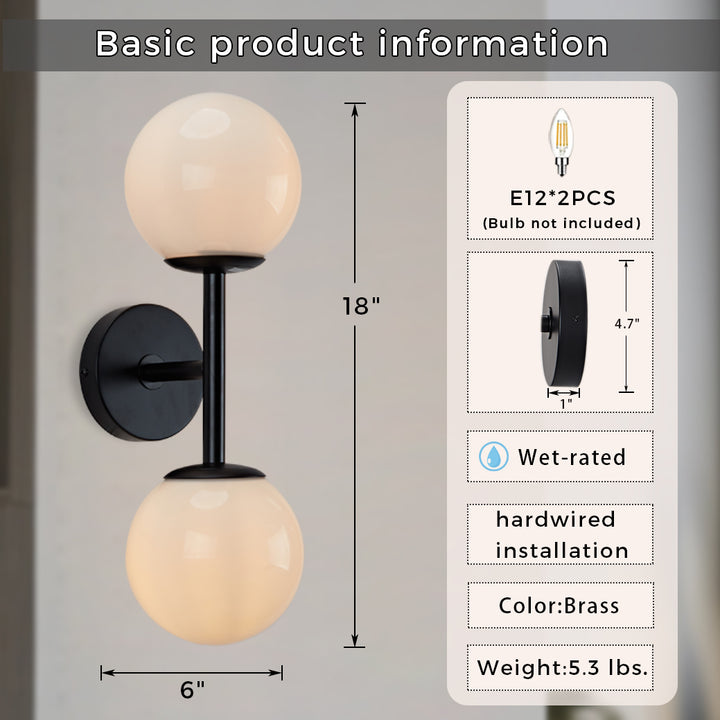 Fiberglass Glow Double Wall Sconce: Cast Fiberglass with White Textured Finish and Pewter/Gold Accents for Kitchen, Bathroom, Outdoor