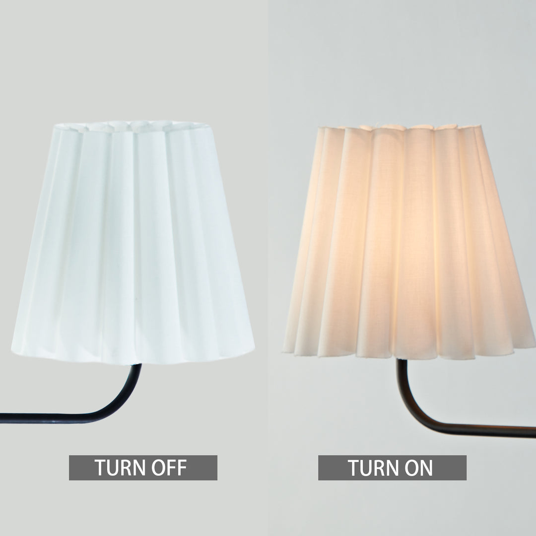 Mid-centry Modern Chandelier with Adjustable Height (18-54"), 3-Light Pendant Light over Table, Scandinavian Kitchen Island Lighting Fixture with Linen Shade for Dining Room Living Room