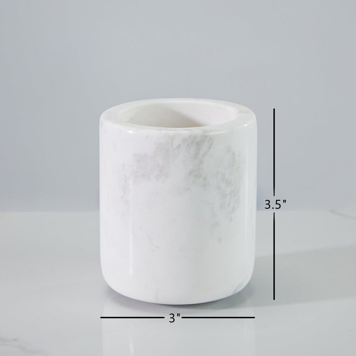 NeatEssence Marble Bath Accessories with Unique Design and Honed Smooth Finish for Elegant Bathroom Decor