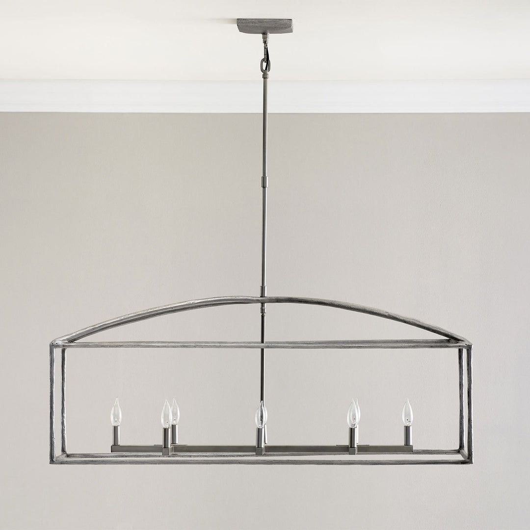 ForgeCurve Dining Chandelier - Modern Hand-Forged Chandelier with Organic Curves Suitable for Dining Room And Living Room