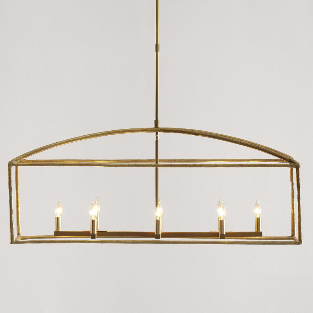 ForgeCurve Dining Chandelier - Modern Hand-Forged Chandelier with Organic Curves Suitable for Dining Room And Living Room