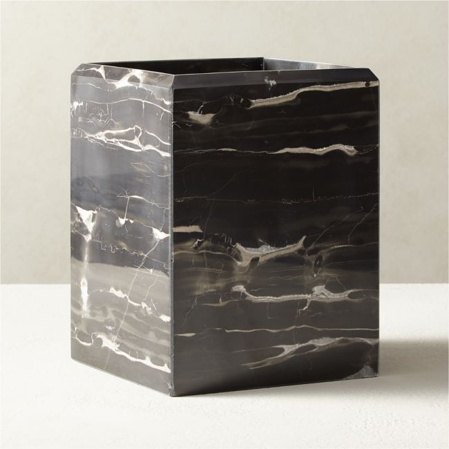 Silver Dragon Marble Luxe Bath Accessories with Soft Sheen for Elegant Bathroom