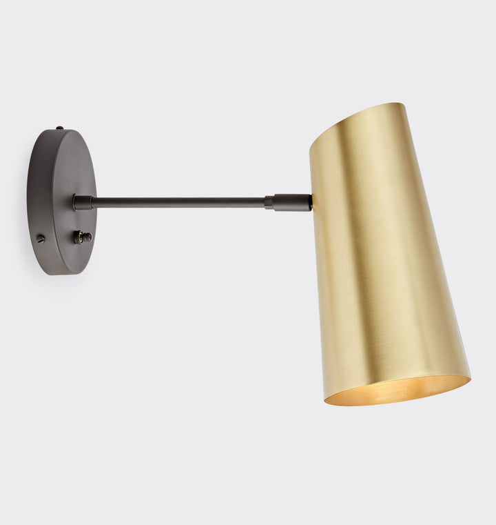 Metal Medium Streamline Glow Sconce - Articulating Brass Wall Lights for Living Room