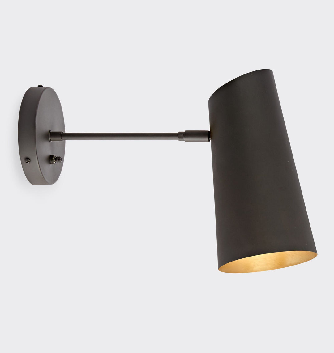 Metal Medium Streamline Glow Sconce - Articulating Brass Wall Lights for Living Room