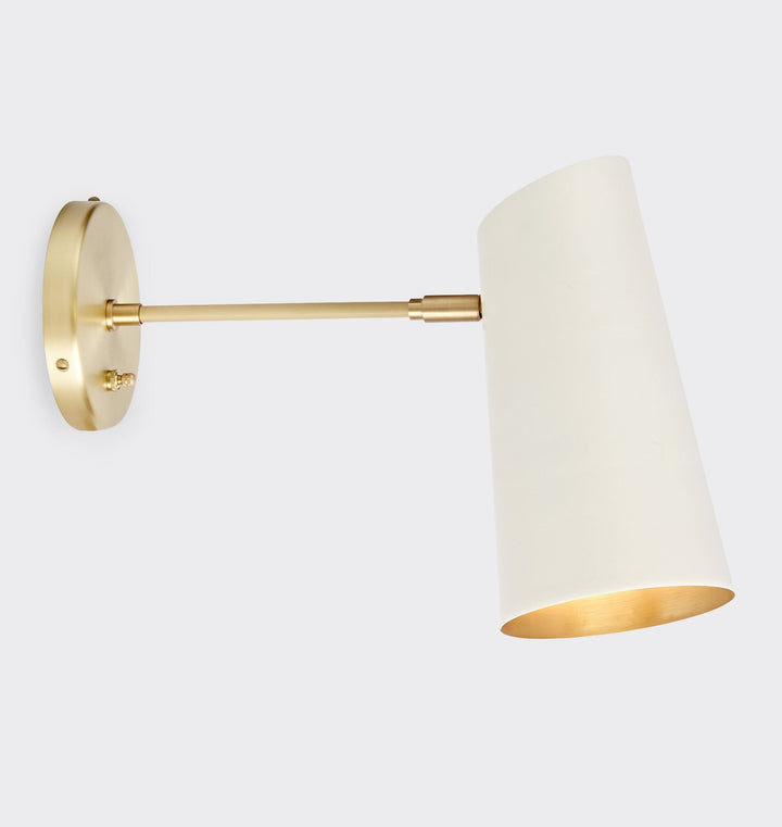 Metal Medium Streamline Glow Sconce - Articulating Brass Wall Lights for Living Room