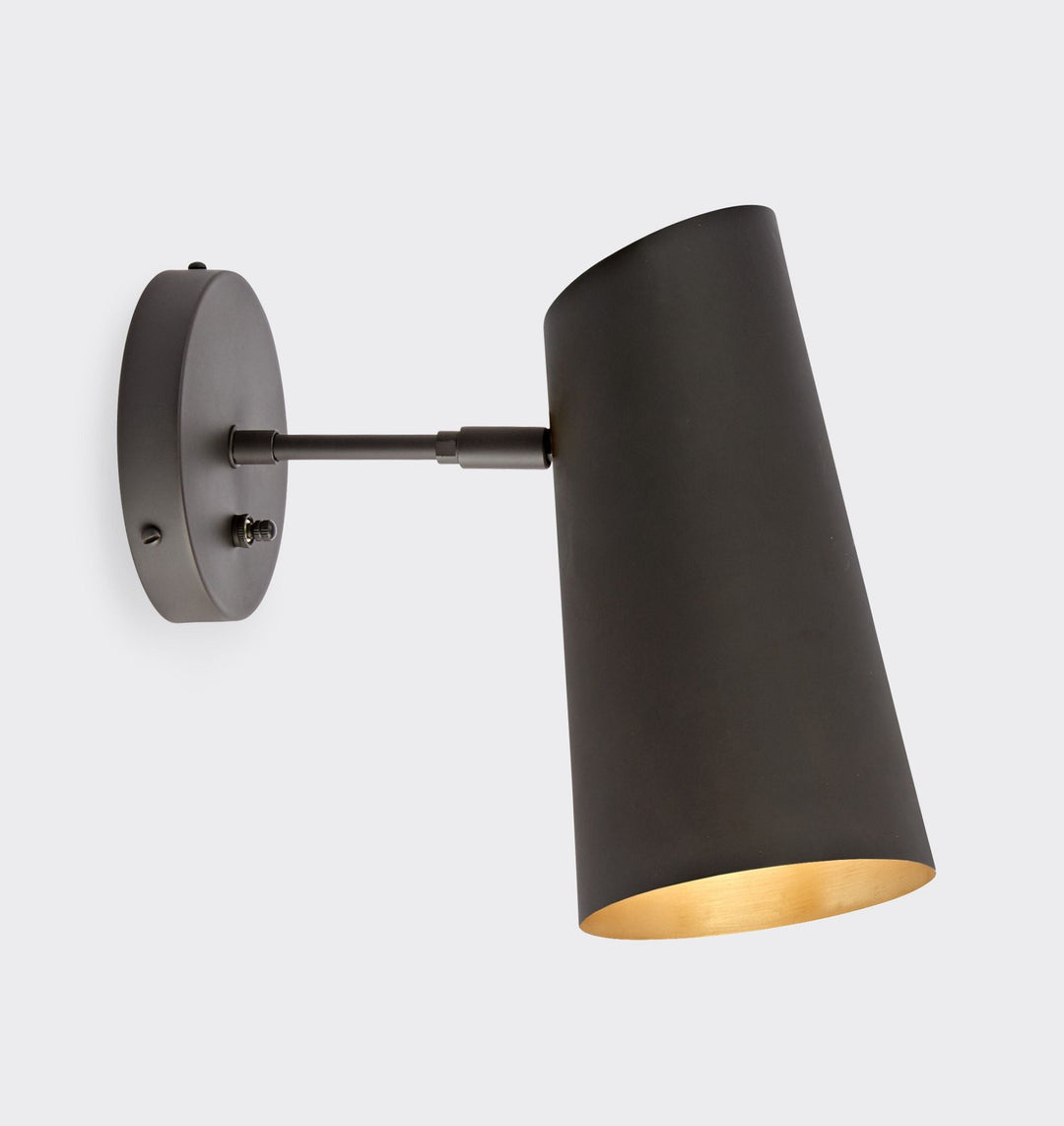 Metal Medium Streamline Glow Sconce - Articulating Brass Wall Lights for Living Room