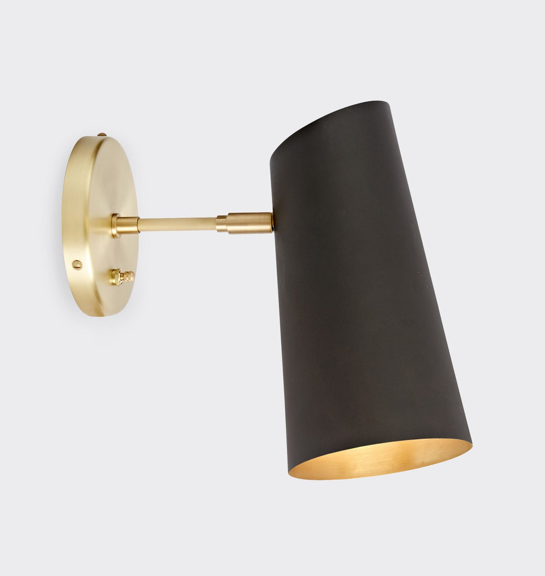 Metal Medium Streamline Glow Sconce - Articulating Brass Wall Lights for Living Room