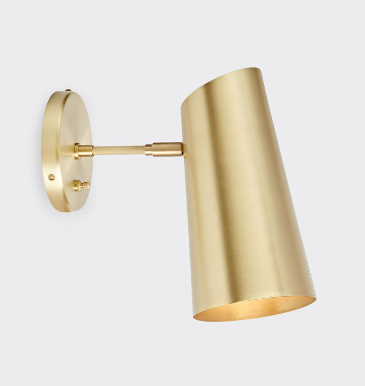 Metal Medium Streamline Glow Sconce - Articulating Brass Wall Lights for Living Room