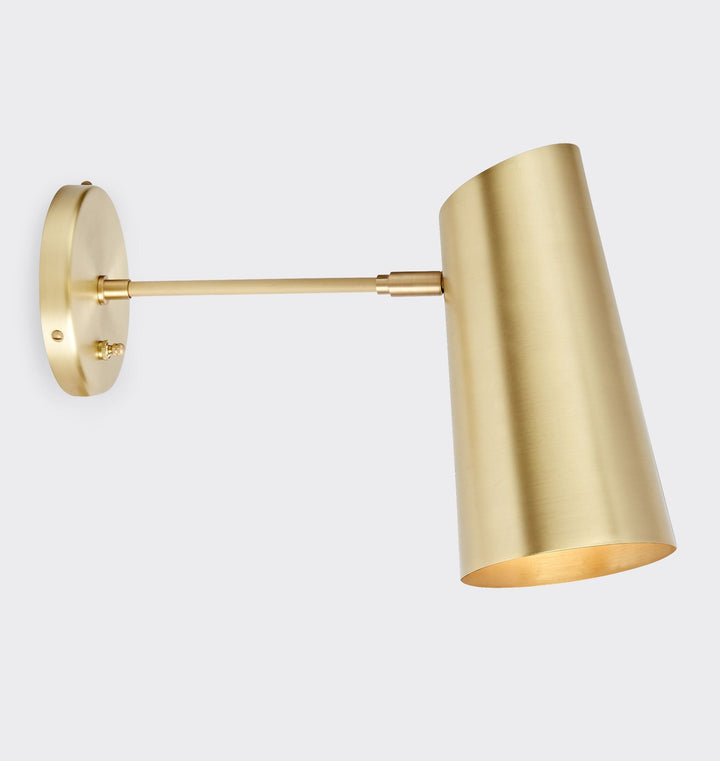 Metal Medium Streamline Glow Sconce - Articulating Brass Wall Lights for Living Room