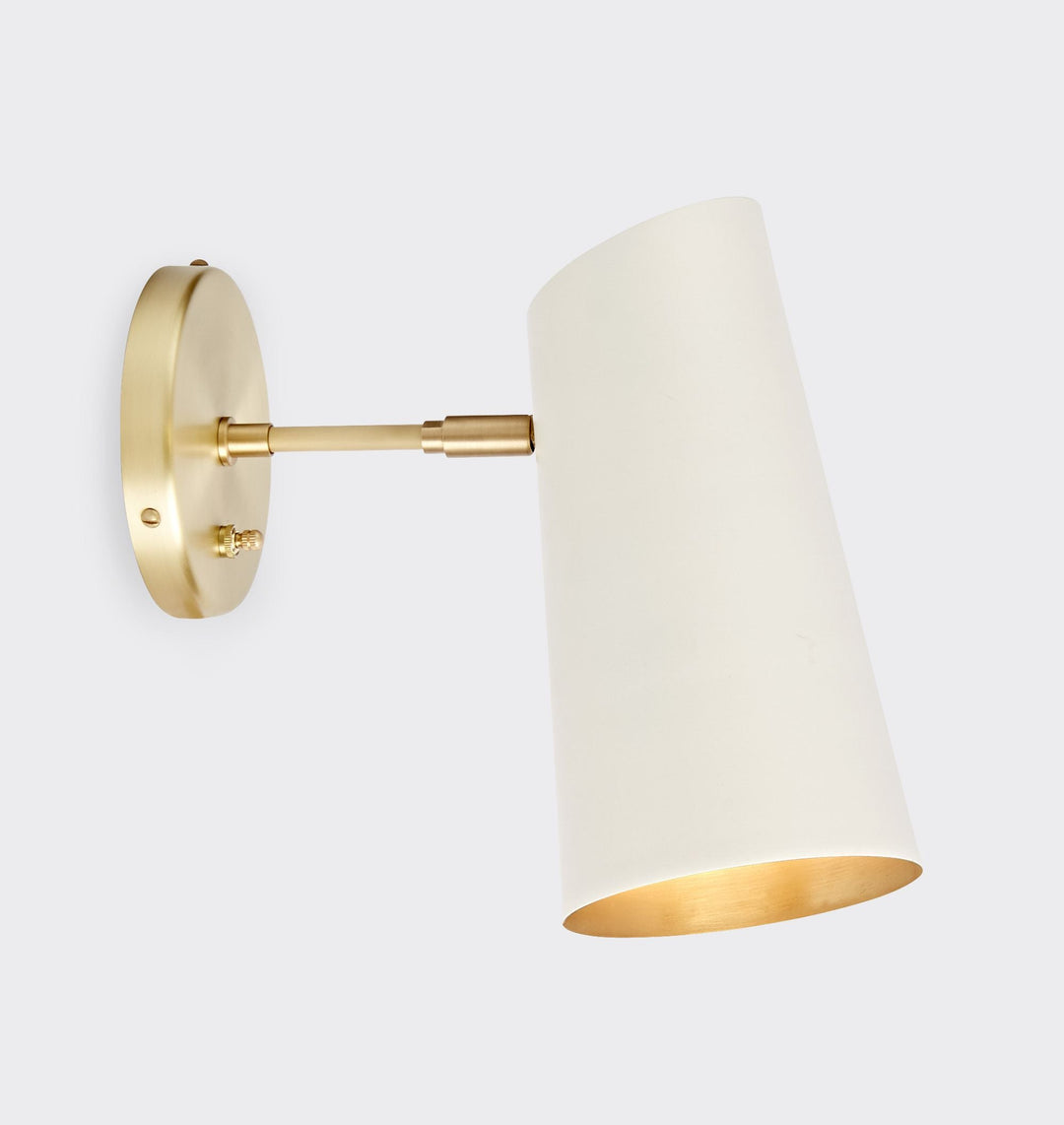 Metal Medium Streamline Glow Sconce - Articulating Brass Wall Lights for Living Room