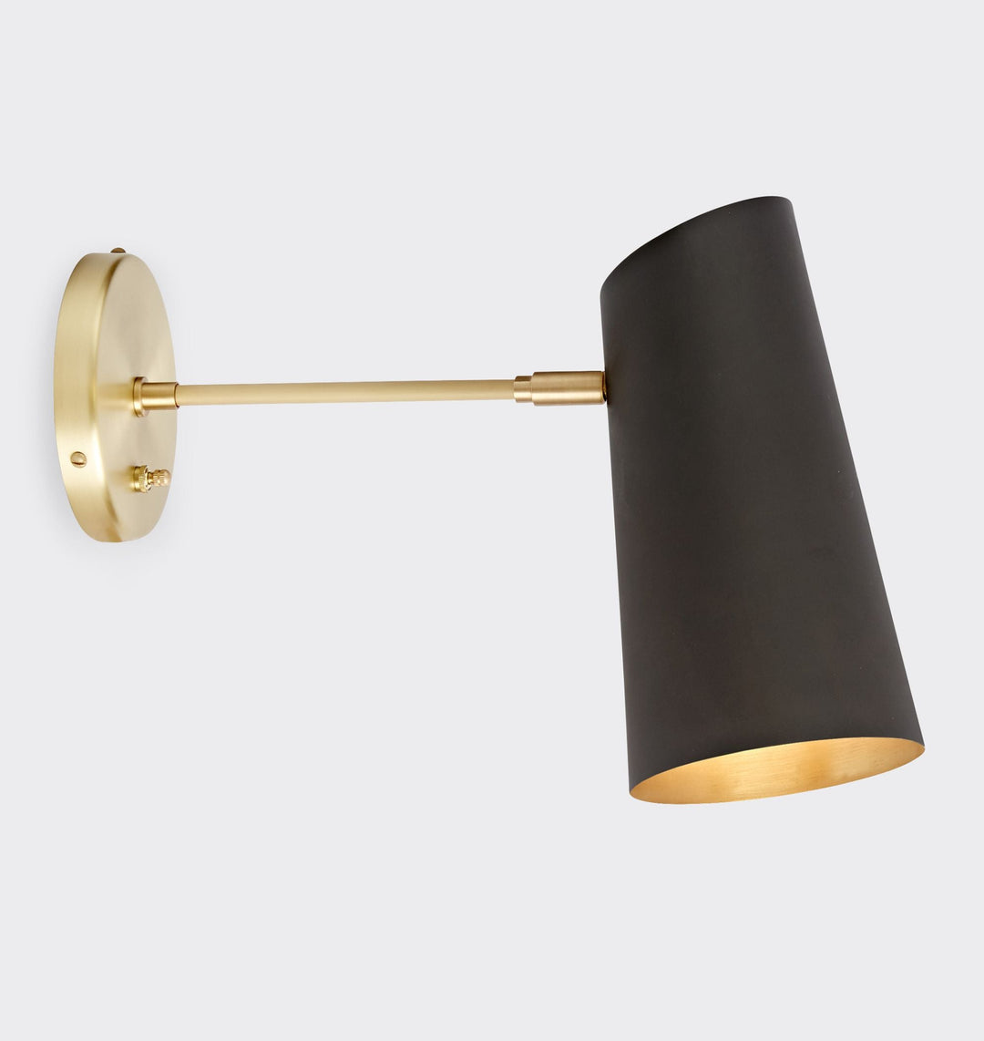 Metal Medium Streamline Glow Sconce - Articulating Brass Wall Lights for Living Room