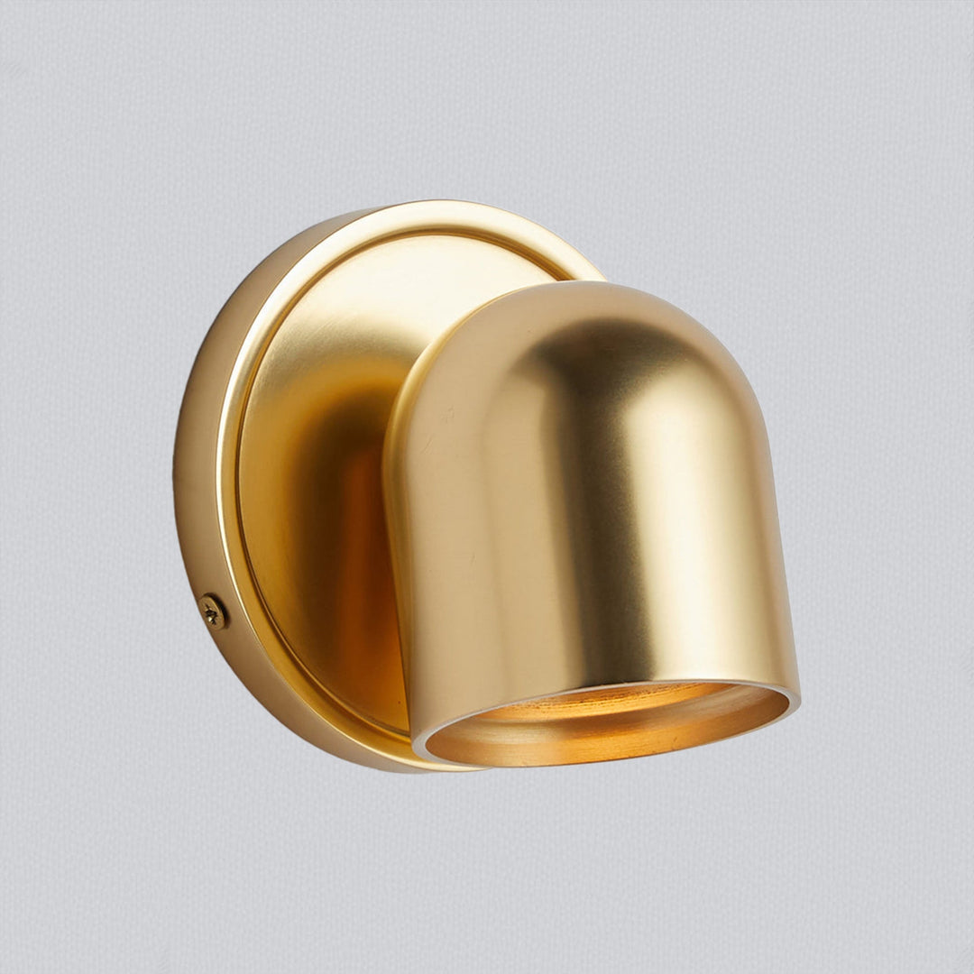 Minimalist Design Metal Dome LED Indoor Sconce - Modern Swedish Design with Brass Construction