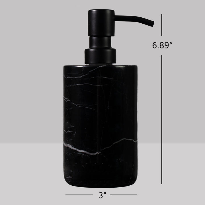 Handcrafted Black Marquina Marble Bath Accessories - Unique and Chic Bathroom Supplies for Elegant Decor