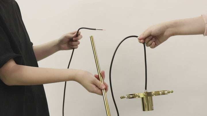 Crystal Fluted Finial Pendant with Tumbled Brass Finish - Hand-Blown Cut Crystal Clear Glass Shade with Fluted Effect and Finial Details for Living Room, Bedroom