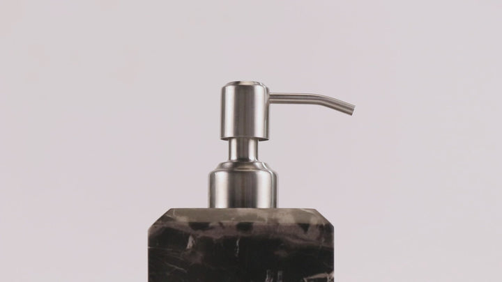 Silver Dragon Marble Luxe Bath Accessories with Soft Sheen for Elegant Bathroom