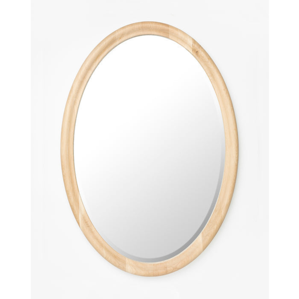 Oval Wood Mirror