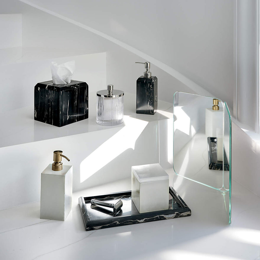 Vivienne Silver Dragan Marble Bath Accessories