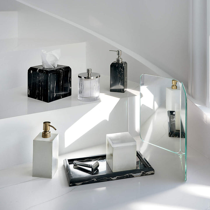 Vivienne Silver Dragan Marble Bath Accessories