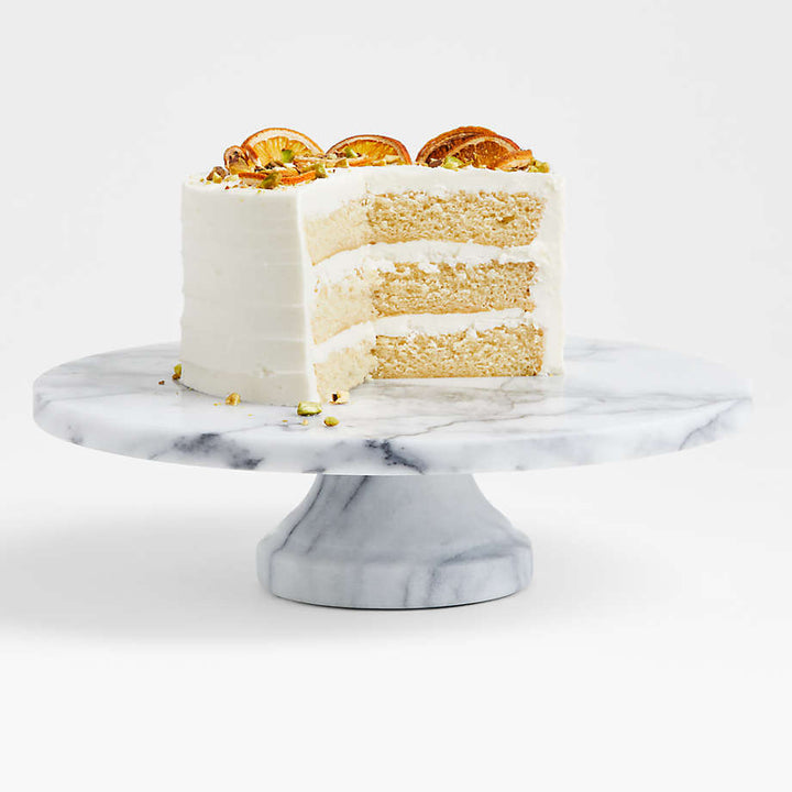 Unique Marble Cake Stand with Footed Base for Festive Presentation